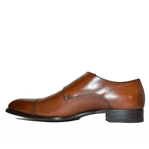 New! To Boot New York \'Medford\' Double Monk Strap 10.5 Cognac Brown DD473